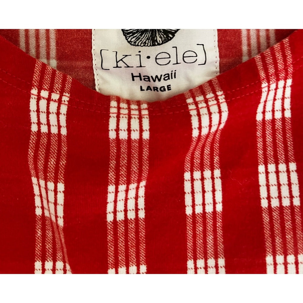 Ki-ele Kiele Red Palaka Dress / Tunic Large